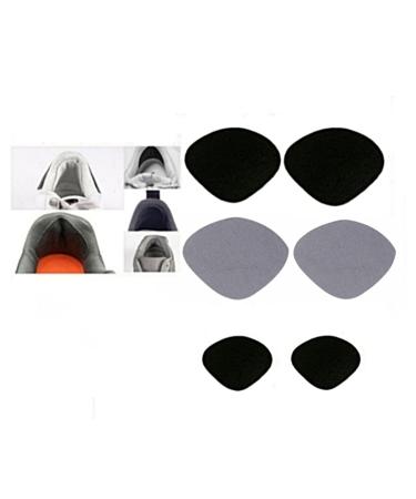 Shoe Heel Repair Inserts Toe/Heel Hole Prevention Repair Sneaker Hole Patch/Insert Suitable for Wear - Resistant self-Adhesive 2pairs of Black and 1 Pair of Gray