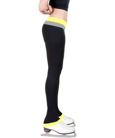 Yellow/Grey Medium Figure Skating Pants with 2-Tone Waistband - Buy Online on GoSupps.com