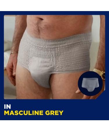 Tena Men Active Fit Normal Grey (Large/XL) Pants - 10 Pack - Buy Online on GoSupps.com