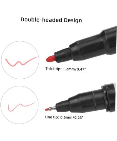 FOMIYES 10pcs Eyebrow Marker Pen Marker Pens Salon Mapping Pen Lip Mapping Pen Plastic Oil Pen Red Cosmetic 13.9x1.8cm Red - Buy Online on GoSupps.com