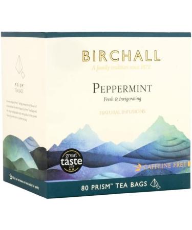 Birchall Tea - Peppermint Tea - 4 Boxes of 80 Enveloped Plant-Based Tea Bags - Experience the Cooling and Minty Flavors of Peppermint Tea - A Perfectly Soothing Herbal Tea - Buy Online on GoSupps.com