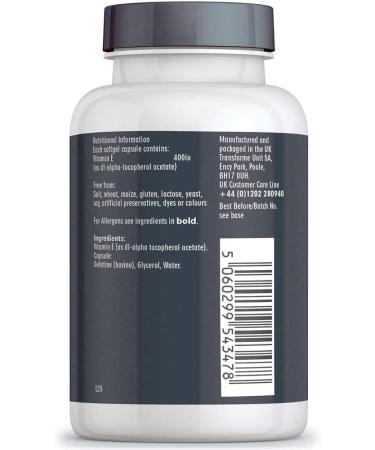 Transforme Vitamin E Capsules 400IU 180 Softgels | Skin, Eyes & Immune Support | Gluten-Free | UK Made | 6 Month Supply - Buy Online on GoSupps.com