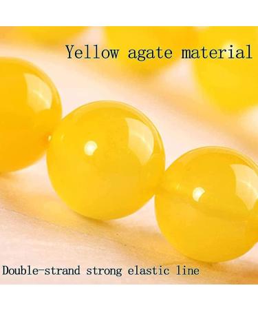 BNKK Yellow Jasper Cleansing Bracelet - Gemstone Beaded Stretch Agate Bracelet for Aromatherapy & Healing Chakras - 10CM - Buy Online on GoSupps.com