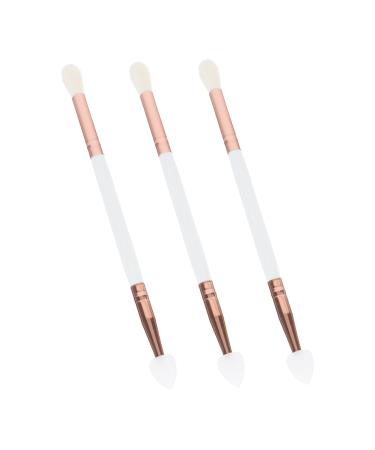 NOLITOY 3pcs Nylon Travel Shadow Dual-end Cosmetics Heart Mix Eye Handheld Gadgets Headed Tools