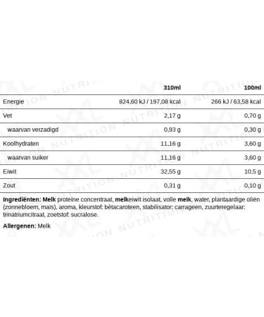 XXL Nutrition - N'Joy Protein Drink - Whey 32g Protein - Vanilla - 6 Pcs - Buy Online on GoSupps.com