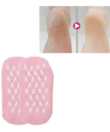 Buy Spa Socks - Reusable Cotton Gel Softening & Moisturizing Foot Care Tool | Pink Silicone Peeling Socks - Buy Online on GoSupps.com