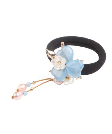 1pc Hair Rope Hanfu Hair Accessory Elastic Hair Bands Ponytail Holders Hair Scrunchies Hanfu Hair Tie Hair Elastics Hanfu Hair Jewelry Blue Tiara Copper Etc. Hair Ring Miss Petal