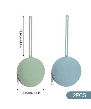 MIIKUU Silicone Pacifier Box - BPA-Free Waterproof & Dustproof Storage Case for Babies - 2-Pack in Blue & Green - Ideal for Travel & Home - Buy Online on GoSupps.com