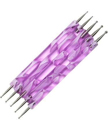 Froiny 5Pcs Nail Dotting Pen Set - 2-ended DIY Marbleizing Manicure & Nail Art Tools - Pink - Buy Online on GoSupps.com