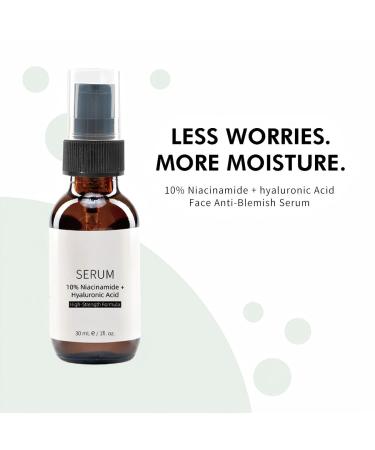 Hydrating Niacinamide Serum with Hyaluronic Acid - Lightweight Formula for Dry Skin Moisturizing & Brightening Glowing Skin - Buy Online on GoSupps.com
