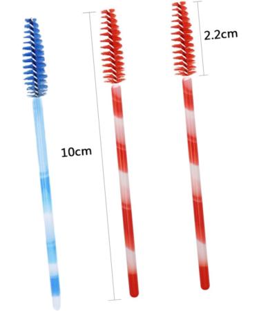BELLIFFY 100pcs Nylon Eyelash Brush Lash Bonder Lash Lengthening Mascara Eyelash Remover Eyelash Mascara Red Size 1 Red - Buy Online on GoSupps.com