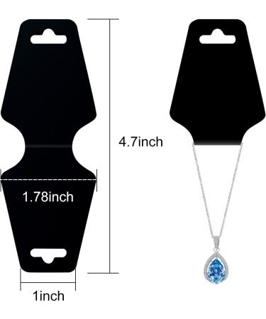 250 Pcs Blank Necklace Display Cards - Jewelry Holder Tags for Necklaces, Bracelets & Keychains - Black Hanging Cards for Jewelry Display - Buy Online on GoSupps.com