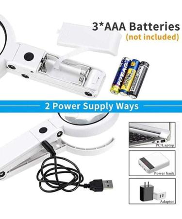 Desktop Magnifying Glass 5X 11x Handheld Magnifier Illuminated Desktop Magnifying Glasses with 8 Led Lights & Foldable Handle Reading Glass Loupe for Reading Repair Hobb Interesting Lofty Ambition - Buy Online on GoSupps.com