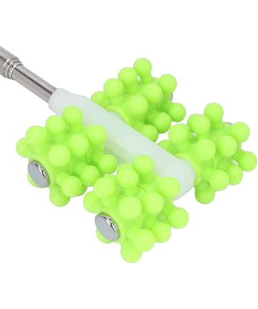 Telescopic Roller Massager for Sore Muscles | Pain Relief Back Roller | Adjustable Length | Solid & Stable | Green Massage Tool - Buy Online on GoSupps.com