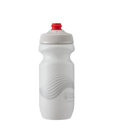 Polar Bottle Breakaway Wave Lightweight Bike Water Bottle - BPA-Free, Cycling & Sports Squeeze Bottle 24 Oz White