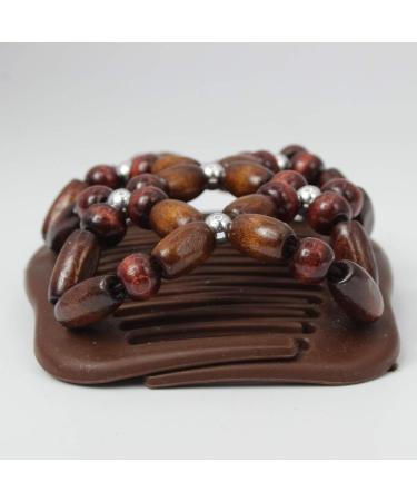 JUSTFOX Trend African Flower Hair Clip Elegant Brown Hair Accessory for International Shipping - Buy Online on GoSupps.com