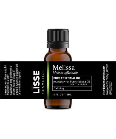 Premium 0.5 Fl Oz Melissa Essential Oil - Batch Tested & Third Party Verified for Trustworthy Quality - Buy Online on GoSupps.com