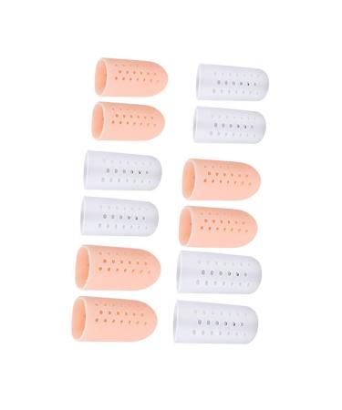 Healeved Toe Protector Cap 6 Pairs Thumb Sheath Silicone Sleeves Thumb Protector Silicone Gel Big Bunion Guards Silicone Protector Guards Sebs Practical Protector Front Feet Toe Guards