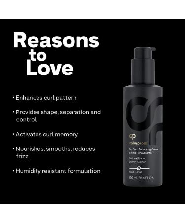 Colorproof Tru Curl Enhancing Cr me - 6oz for Curly & Wavy Color-Treated Hair | Frizz Control Humidity & Heat Protection Sulfate-Free Vegan - Buy Online on GoSupps.com