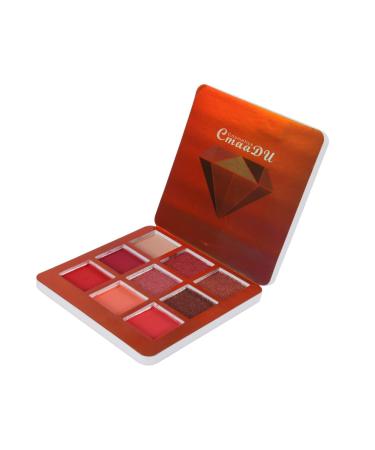 FOMIYES 9 Matte Eyeshadow Metallic Eye Shadow Palettes Women Eye Shadow Flash Makeup Palette 1 count (Pack of 1) Red