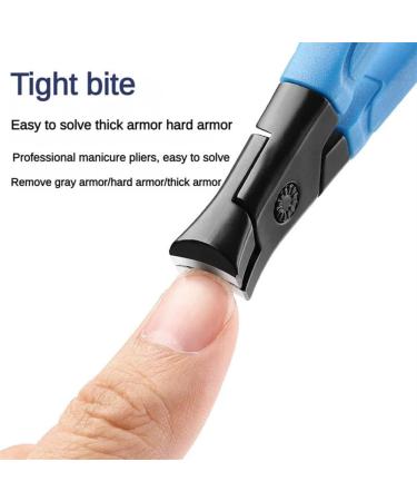 Anti-Splash Nail Clippers Thick Hard Special Nail Clippers Stainless Steel Wide Mouth Nail Clippers Household Manicure Tools (Color : Blue) - Buy Online on GoSupps.com