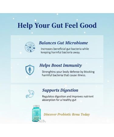 Bloat No More Probiotics 50 Billion CFU for Women & Men Daily Gut Health & Digestive Support Supplement Helps Support Immunity Probiotic Renu 30 Count - Buy Online on GoSupps.com