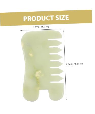 Ipetboom 2-Piece Jade Gua Sha Comb Set - Broad Tooth Body Massage Tool for Relaxation and Healing - Buy Online on GoSupps.com