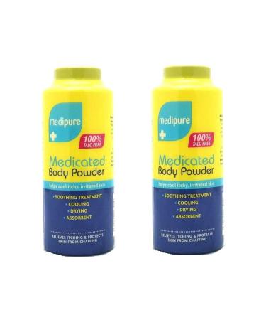 RSA 2 MEDIPURE MEDICATED BODY POWDER 100% TALC FREE HELPS COOL ITCHY IRRITATED SKIN
