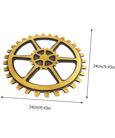 Cabilock 1pc Gear Ornaments Office Decore Wall Gear Wheel Art Wall Decoration Vintage Gear Wall Art Wooden 24X24CM - Buy Online on GoSupps.com