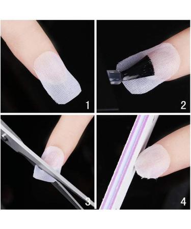 White Nail Silk Wrap Sticker Self Stick Tape Extension Kit Repair Broken Damaged Nail Protector Nail Art Tool Manicure - Buy Online on GoSupps.com