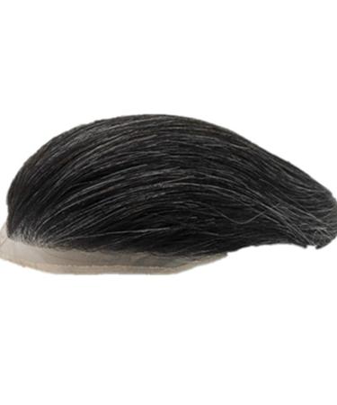 NLW European Human Hair Toupee for Men | 10x8 Soft Fine French Lace | Straight Hair Replacement System (Color #1B20) - Buy Online on GoSupps.com