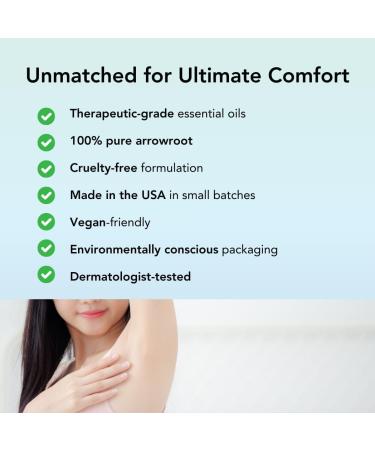 Organic Lavender Body Powder - Talc & Cornstarch Free Perfect for Women Men & Babies | Sweat Absorbing Deodorant & Travel Size Refill - Buy Online on GoSupps.com