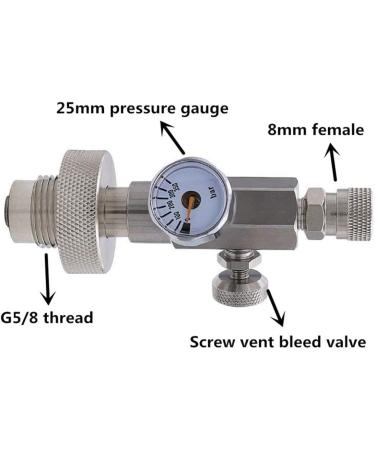 Stainless Steel Fill Station DIN G5/8 Charging Adapter for PCP Air Gun - 350Bar/5000Psi Gauge Included - Buy Online on GoSupps.com
