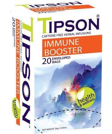Tipson Immune Booster Tea x (4) - 20 Foil Envelope Bags - Basilur - Buy Online on GoSupps.com