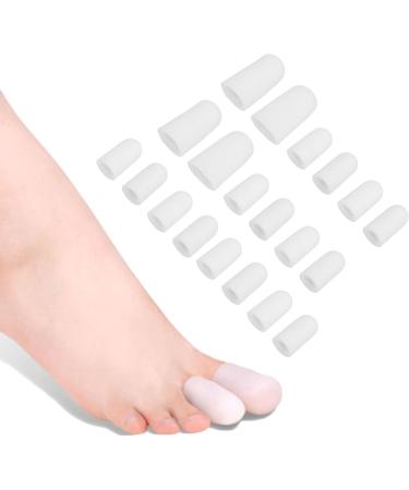 Silicone Toe Caps - 10 Pairs | Adjustable & Reusable | Pain Relief for Ingrown Toenail, Callus & Corns | Ideal for Sports Activities - Buy Online on GoSupps.com