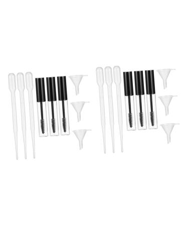 Didiseaon 2 Sets Mascara Tube Empty Mascara Bottle Lip Gloss Clear Eyeliner Bottle Funnel Mini Abs Accessories