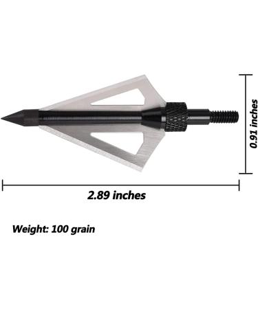 WEREWOLVES Pack of 12 Arrow Arrow Heads 3 Blades Archery Arrow Heads Tips 100 Grains for Crossbow and Compound Bow - Buy Online on GoSupps.com