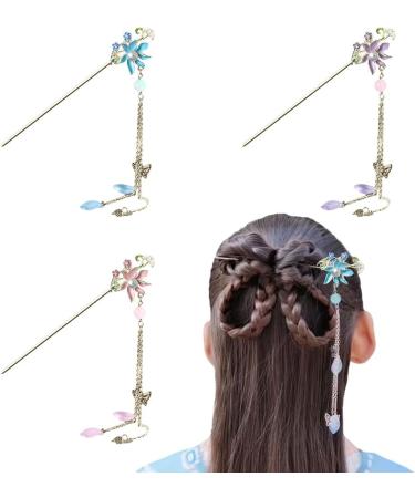 URFEDA Chinese Hair Stick Lotus Flower Hair Clips Shiny Metal Hair Sticks Rhinestone Hair Chopsticks Vintage Hair Stick Elegant Hair Sticks Fashion Hair Stick Hair Accessories for Women Girls - Buy Online on GoSupps.com