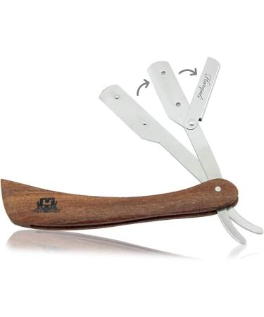 Haryali Professional Barber Straight Edge Razor for Men - Premium Wood Handle Perfect Shaving Tool for Barbers and Grooming - Buy Online on GoSupps.com