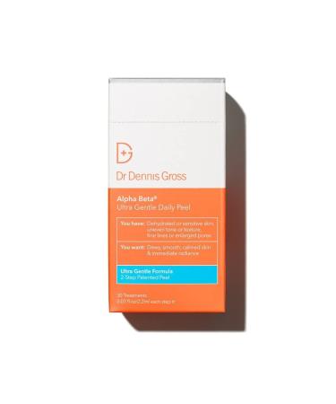 Dr. Dennis Gross Alpha Beta Ultra Gentle Daily Peel: for Dehydrated or Sensitive Skin, Uneven Tone or Texture, Fine Lines or Enlarged Pores (30 Treatments ) - Buy Online on GoSupps.com