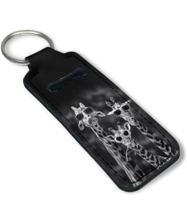 Lip Balm Keyring for Women Girls Clip on Elastic Chapstick Sleeves Giraffe - Buy Online on GoSupps.com