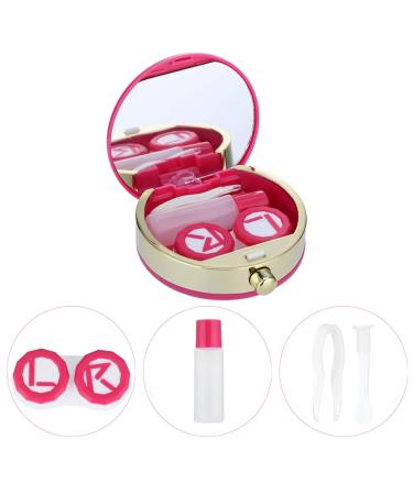 ANGGREK Portable Contact Lens Case with Mirror - Pink Soaking Storage Kit for Travel | Buy Internationally - Buy Online on GoSupps.com