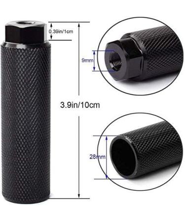 Wansha Aluminum Alloy Bike Pegs 4Pcs - Anti-Skid 3/8 Axle Fit, 26 Teeth, Mountain Bike BMX Pegs - Black (2 Pairs) - Buy Online on GoSupps.com