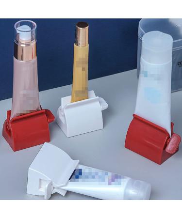 RAYNAG 2 Pack Bathroom Rolling Tube Toothpaste Squeezer Dispenser - White - Buy Online on GoSupps.com