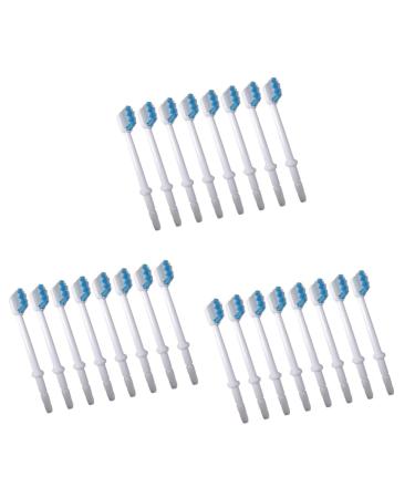 Minkissy 24 STK replacement brush heads for mouth showers on plug -in brushes oral tooth hygiene tips toothbrushes with dental floss brush heads for water toothpick accessories for oral shower