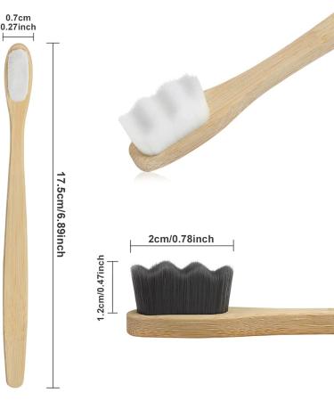 Very Soft Toothbrush Set - 4 Pieces Micro Nano Manual for Kids & Adults | 20 000 Bristles for Tooth Sensitivity & Gum Protection - White & Gray - Buy Online on GoSupps.com