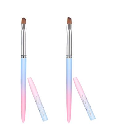 TOYMIS 2pcs Nail Polish Clean up Brush, Nail Pen Painting Tools Nail Remover Brush for Nail Art Design & Polish Mistake Cleaning