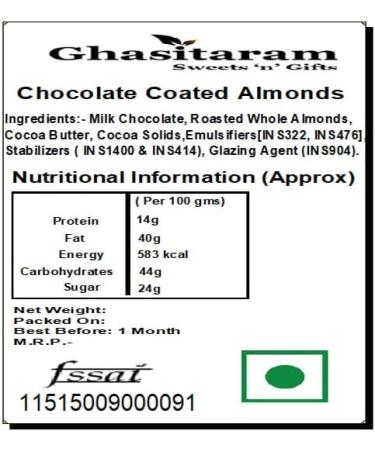 Jaiccha Ghasitaram Christmas Gifts Basket Small of Cashews and Chocolate Almonds - Buy Online on GoSupps.com