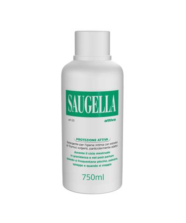Saugella Saugella Active Protection Intimate Hygiene Cleanser with Thymus Vulgaris Green 750 ml