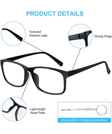 AOOWU Blue Light Blocking Glasses 3 Pack Lightweight Computer Glasses Anti Glare Anti Eyestrain Eyeglasses with Blue Light Filter Clear Lens Anti Blue Light Reading Glasses for Women Men Black White Tortoiseshell - Buy Online on GoSupps.com